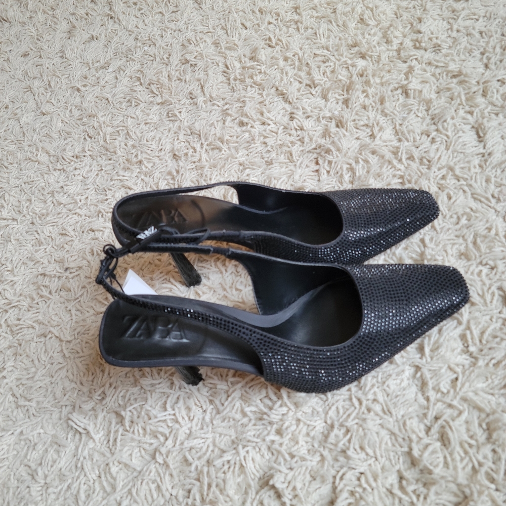 New Zara Rhinestone slingback heels - Picture 8 of 8